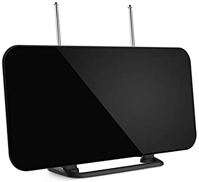 【2022 Version Améliorée】 HD Antenne TV,420KM Gamme Antenne TV Intérieure Amplificateur Intellectuel Signal Convient aux 1080P 4K Chaînes Télévision Gratuites,5 Mètres Câble Coaxial 