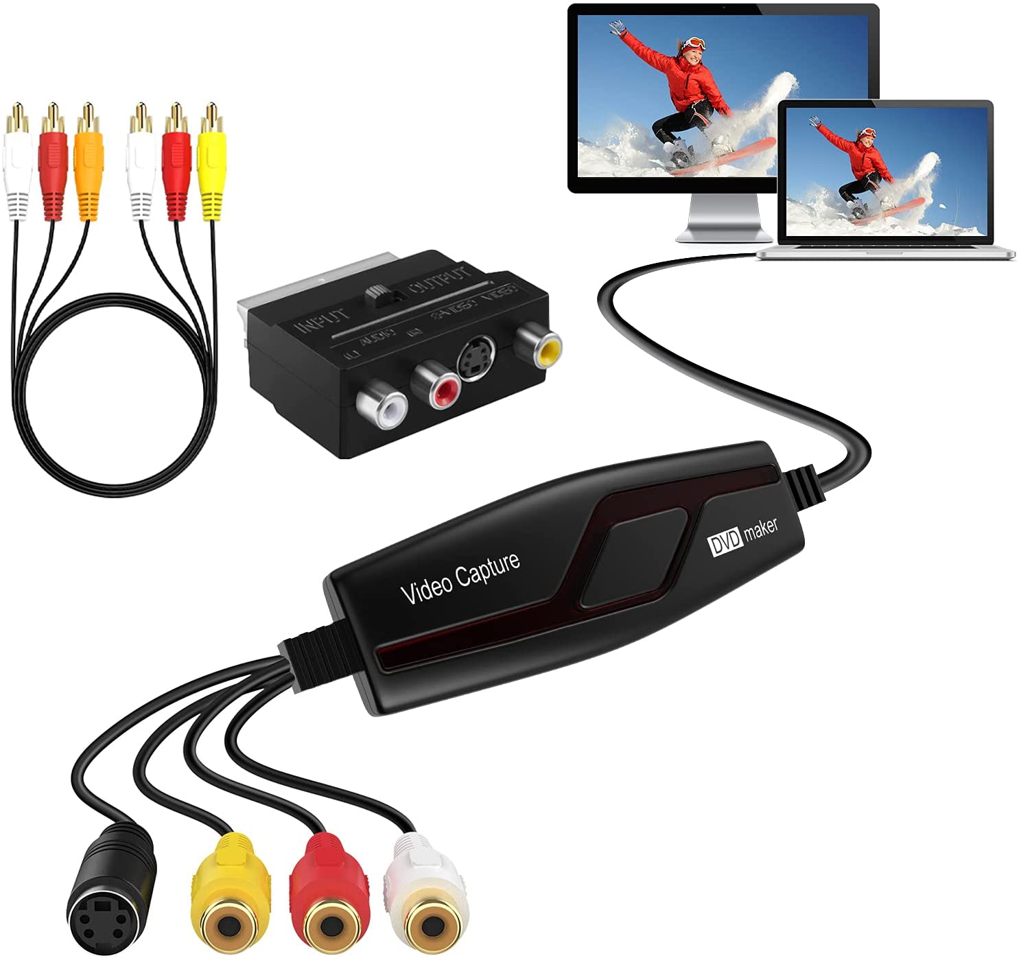 Inconnu - Convertisseur USB pour Numériser vos Cassettes VHS - Convertisseur  Audio et Vidéo - Rue du Commerce